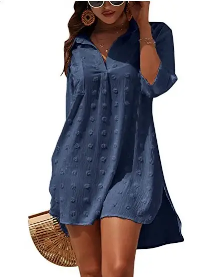 2023 White Embroidered Women's Chiffon Shirt — feature 19