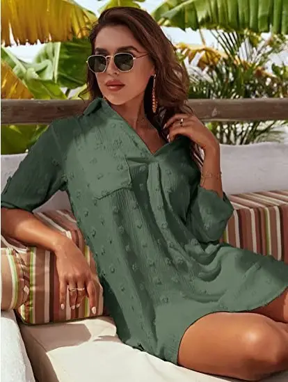 2023 White Embroidered Women's Chiffon Shirt — feature 34