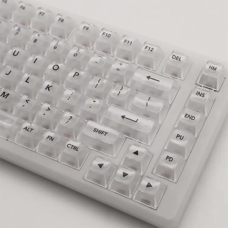 Oem Highly White Marble Ball Cap Pc Fully Transparent Wooting Red Transparent Keycap 61 75 98 Mechanical Keyboard Cap — feature 43