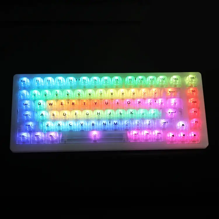 Oem Highly White Marble Ball Cap Pc Fully Transparent Wooting Red Transparent Keycap 61 75 98 Mechanical Keyboard Cap — feature 44