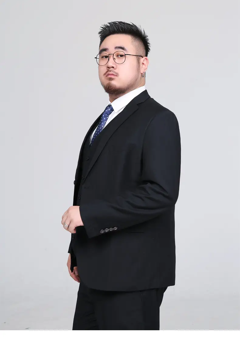 Plus Size Black Vest for Men Spring Summer Wear — feature 12