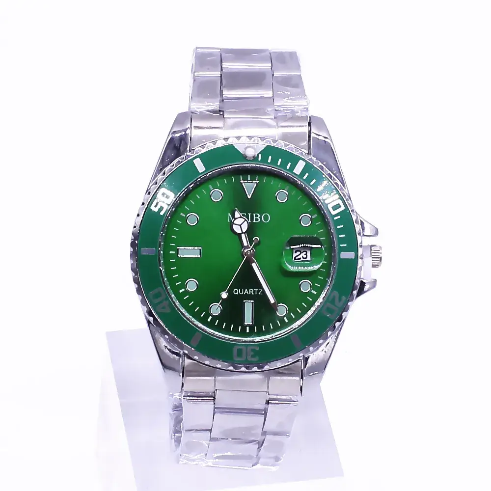Men's Green Quartz Watch with Steel Band - Image 5