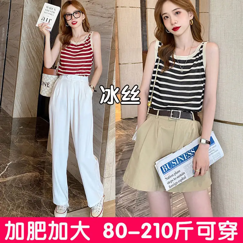 Plus Size Striped Camisole Women Summer Top - Image 5