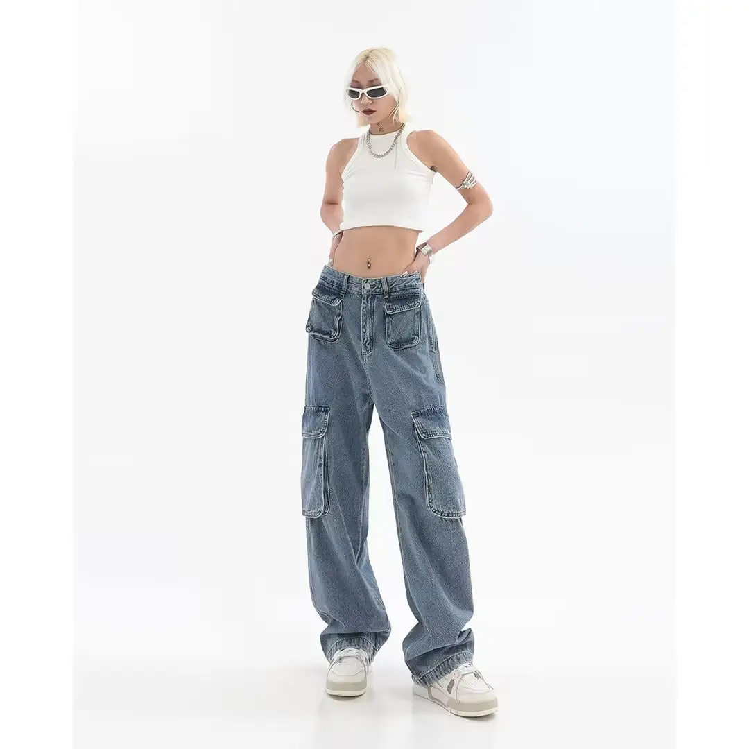 American Style Hip-Hop Wide Leg Pants Women 2022 - Image 5