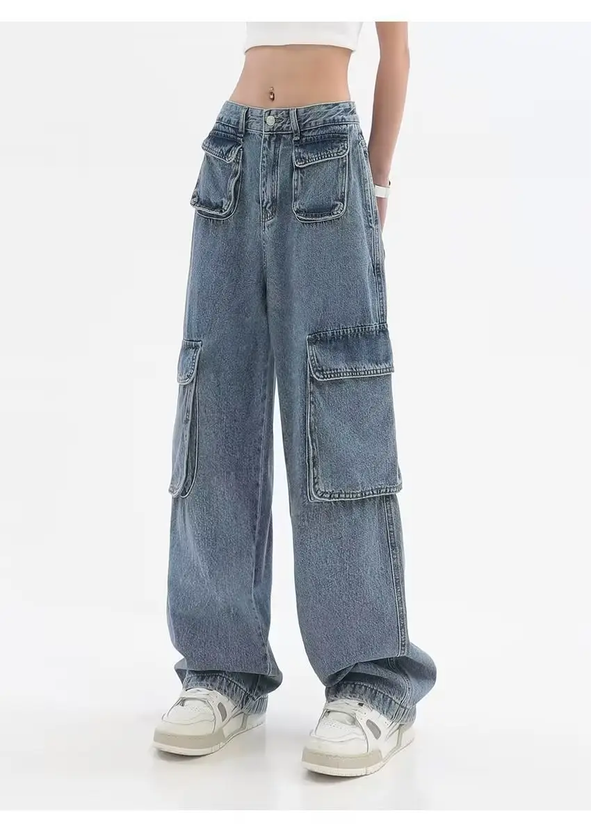 American Style Hip-Hop Wide Leg Pants Women 2022 — feature 33