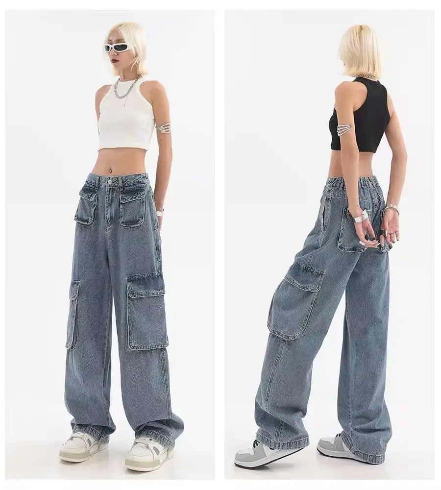 American Style Hip-Hop Wide Leg Pants Women 2022 — feature 34