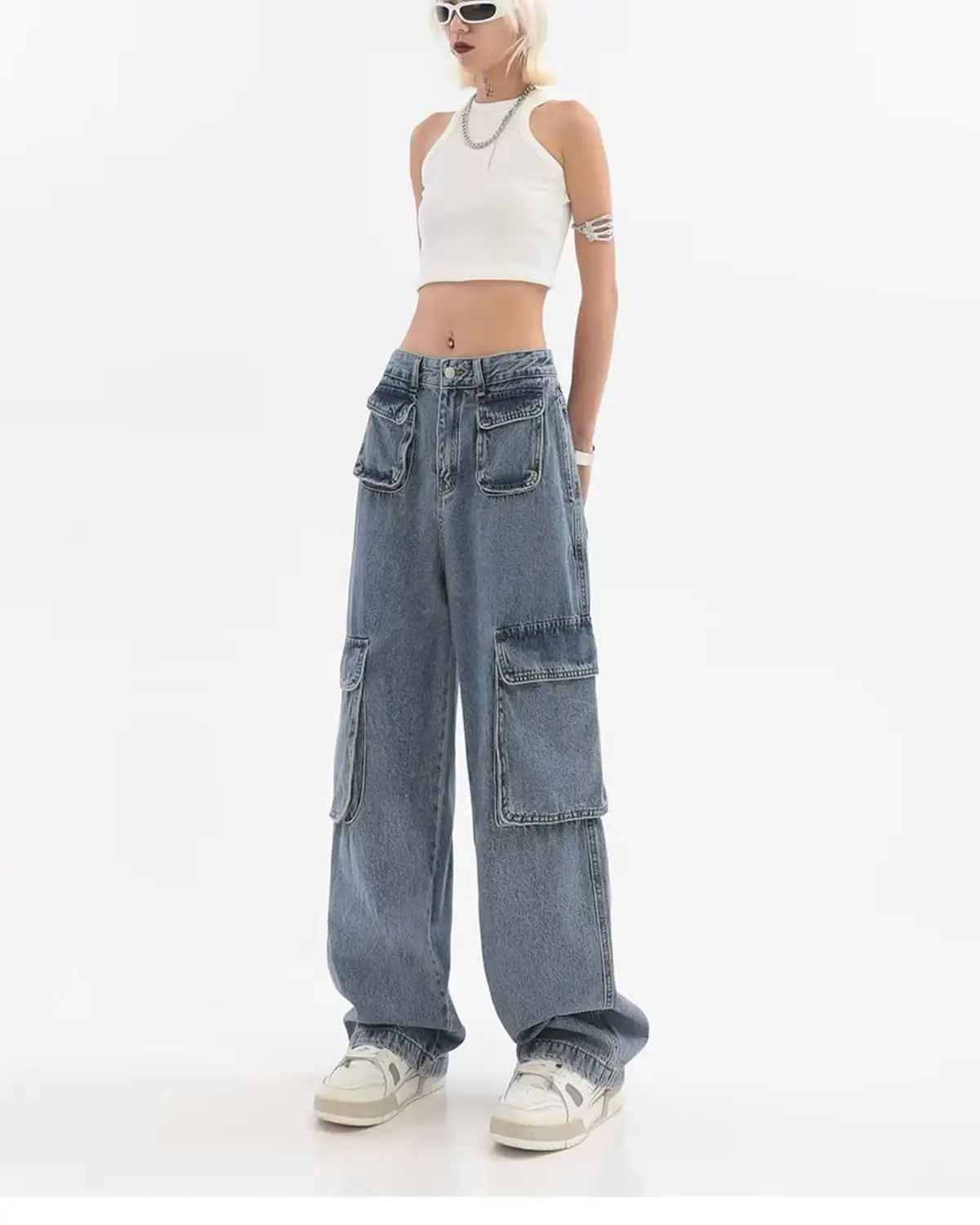 American Style Hip-Hop Wide Leg Pants Women 2022 — feature 38