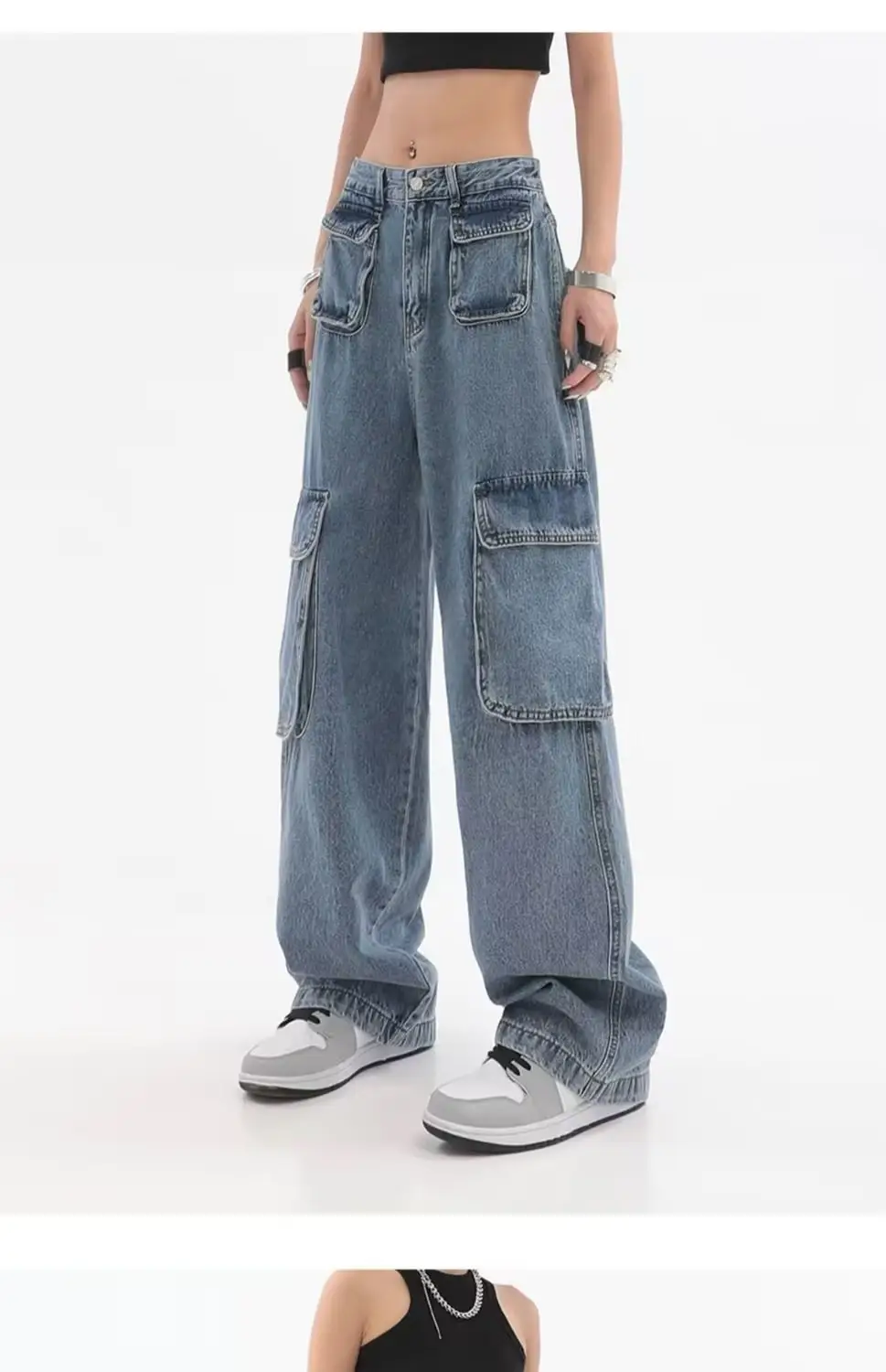 American Style Hip-Hop Wide Leg Pants Women 2022 — feature 40