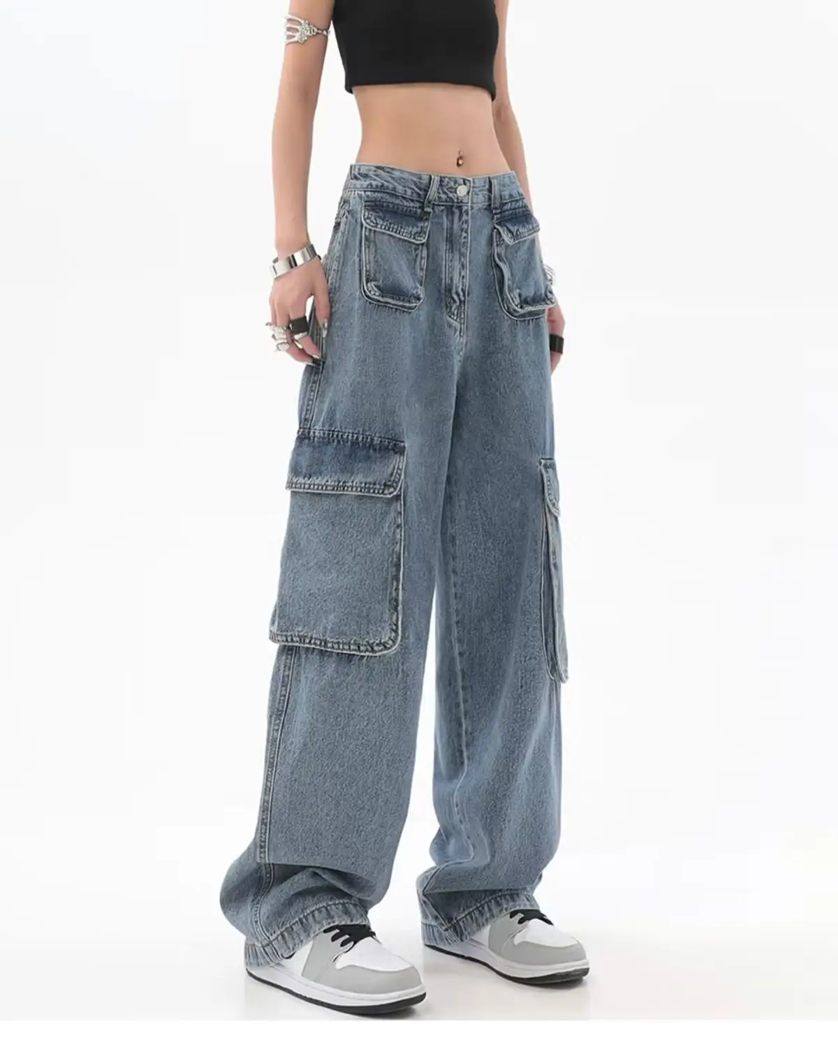 American Style Hip-Hop Wide Leg Pants Women 2022 — feature 42