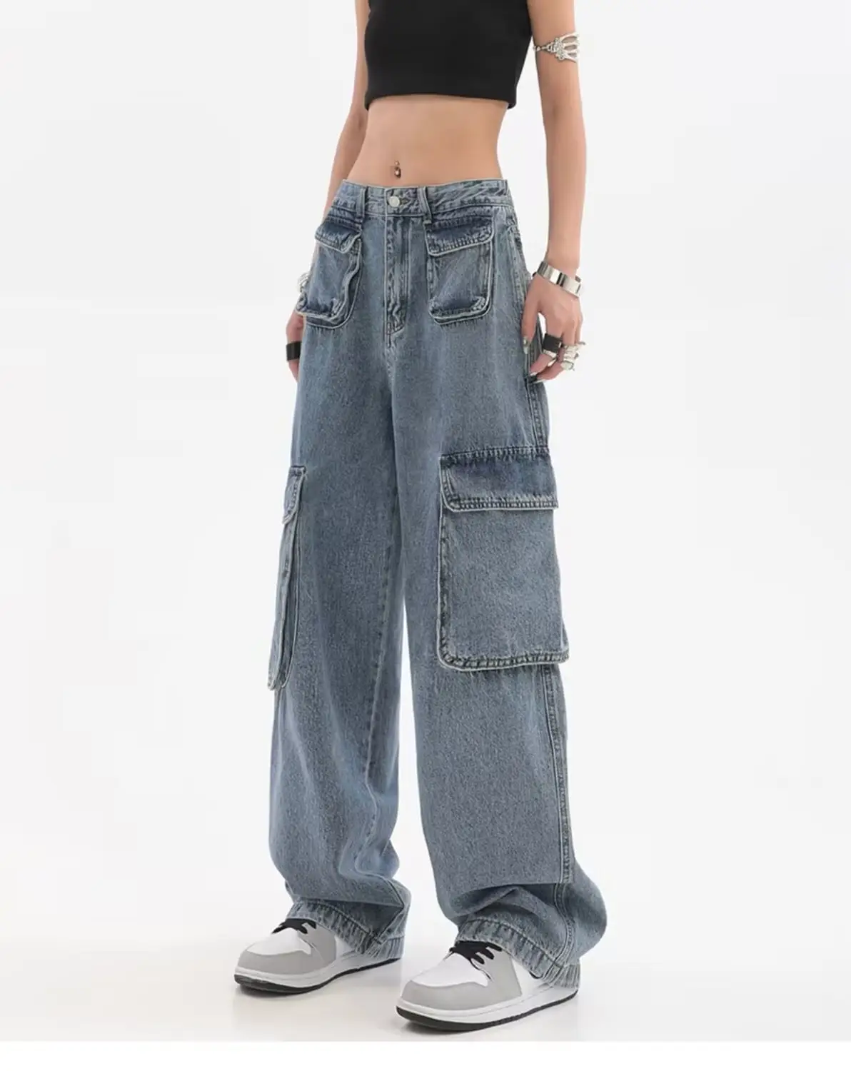 American Style Hip-Hop Wide Leg Pants Women 2022 — feature 43