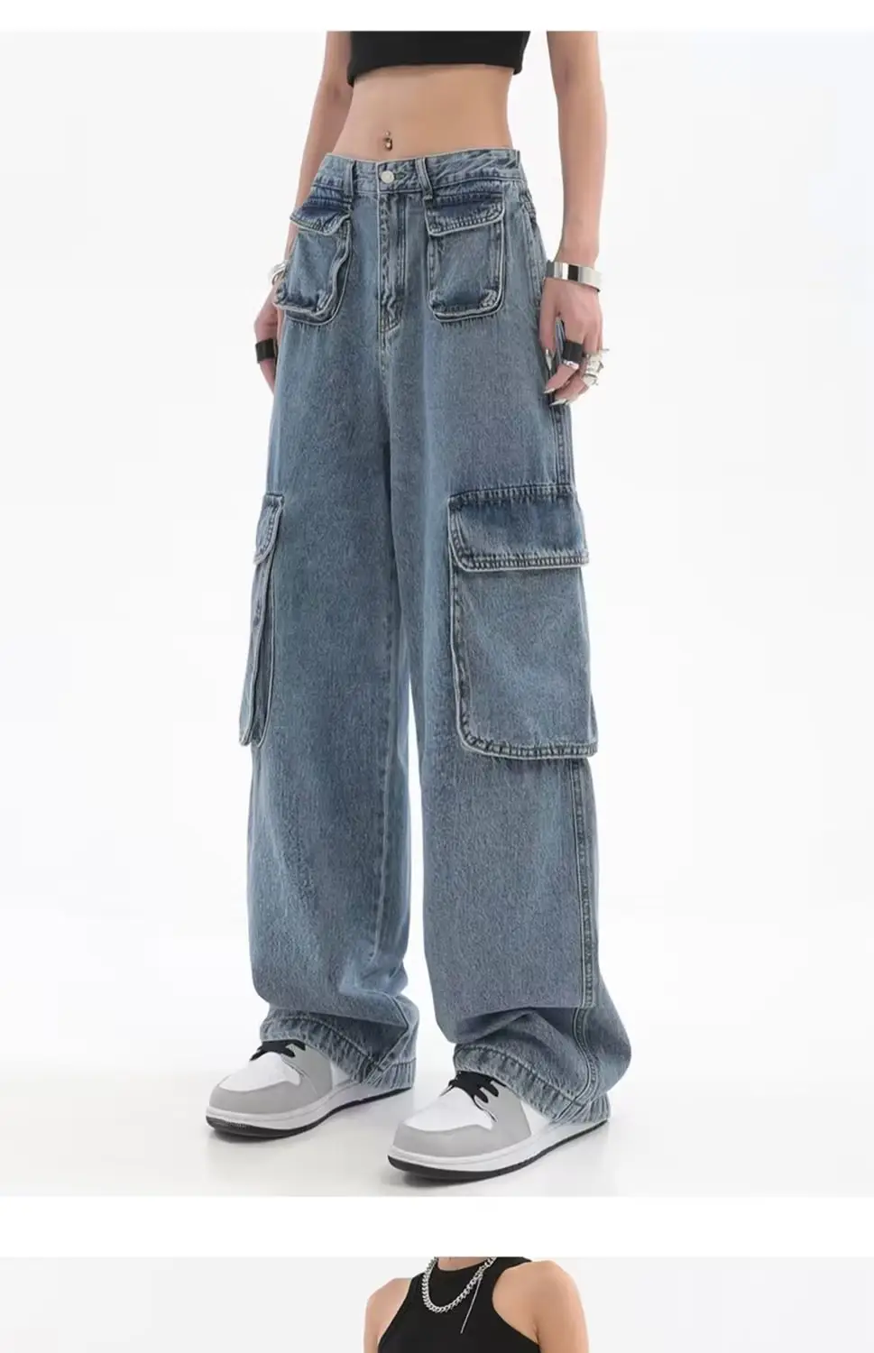 American Style Hip-Hop Wide Leg Pants Women 2022 — feature 44