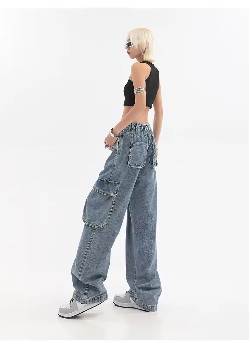 American Style Hip-Hop Wide Leg Pants Women 2022 — feature 48