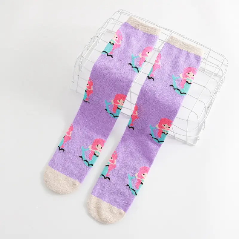 2022 New Kids Mermaid Cotton Socks Mid-Calf - Image 2