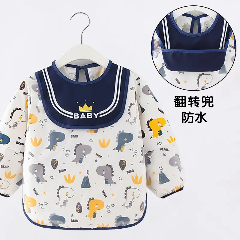 Waterproof Baby Eating Bib for Boys Girls Autumn Winter - Image 2