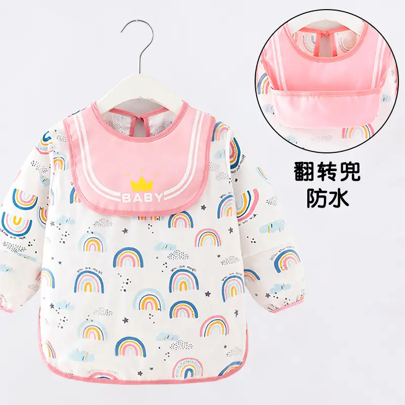 Waterproof Baby Eating Bib for Boys Girls Autumn Winter - Image 3