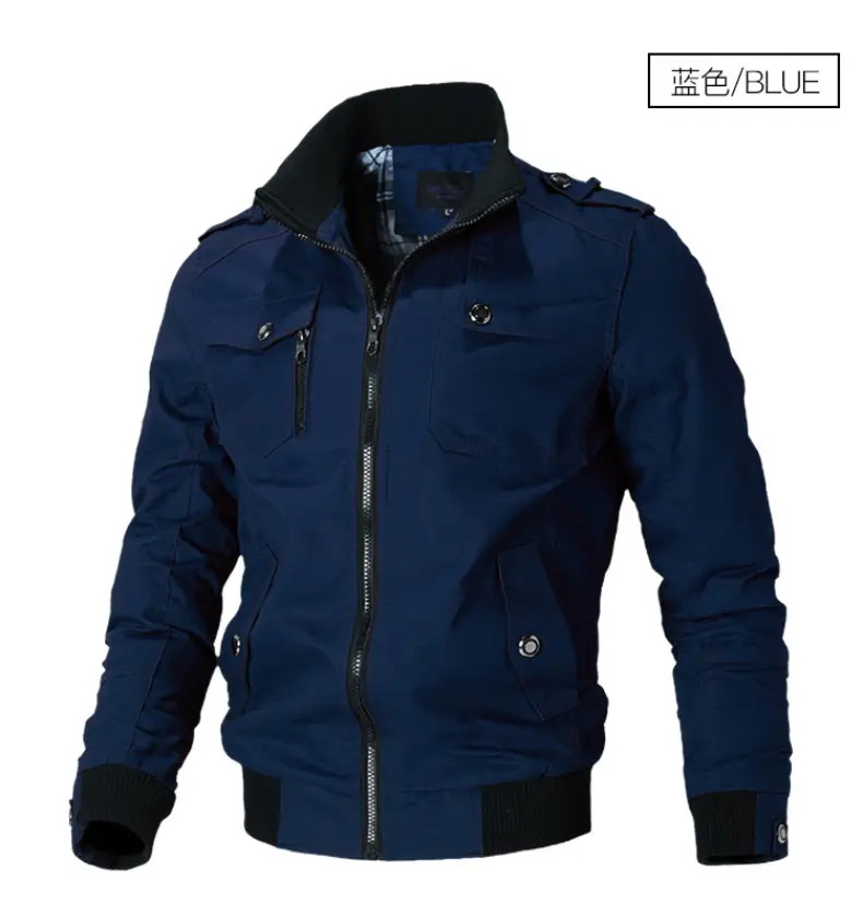 Men's 2023 Cotton Zip Jacket Olive Green — feature 11