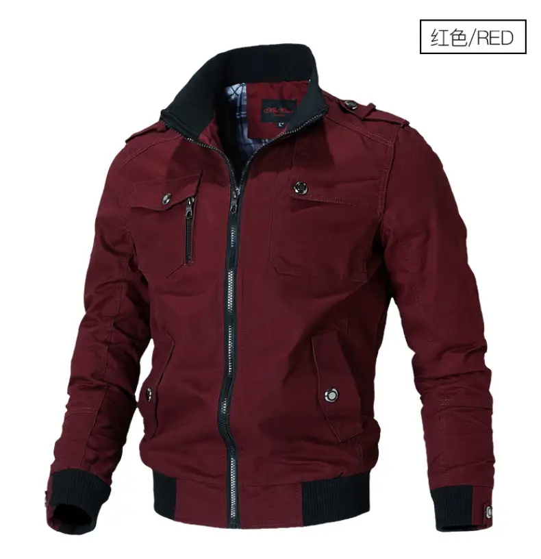 Men's 2023 Cotton Zip Jacket Olive Green — feature 8