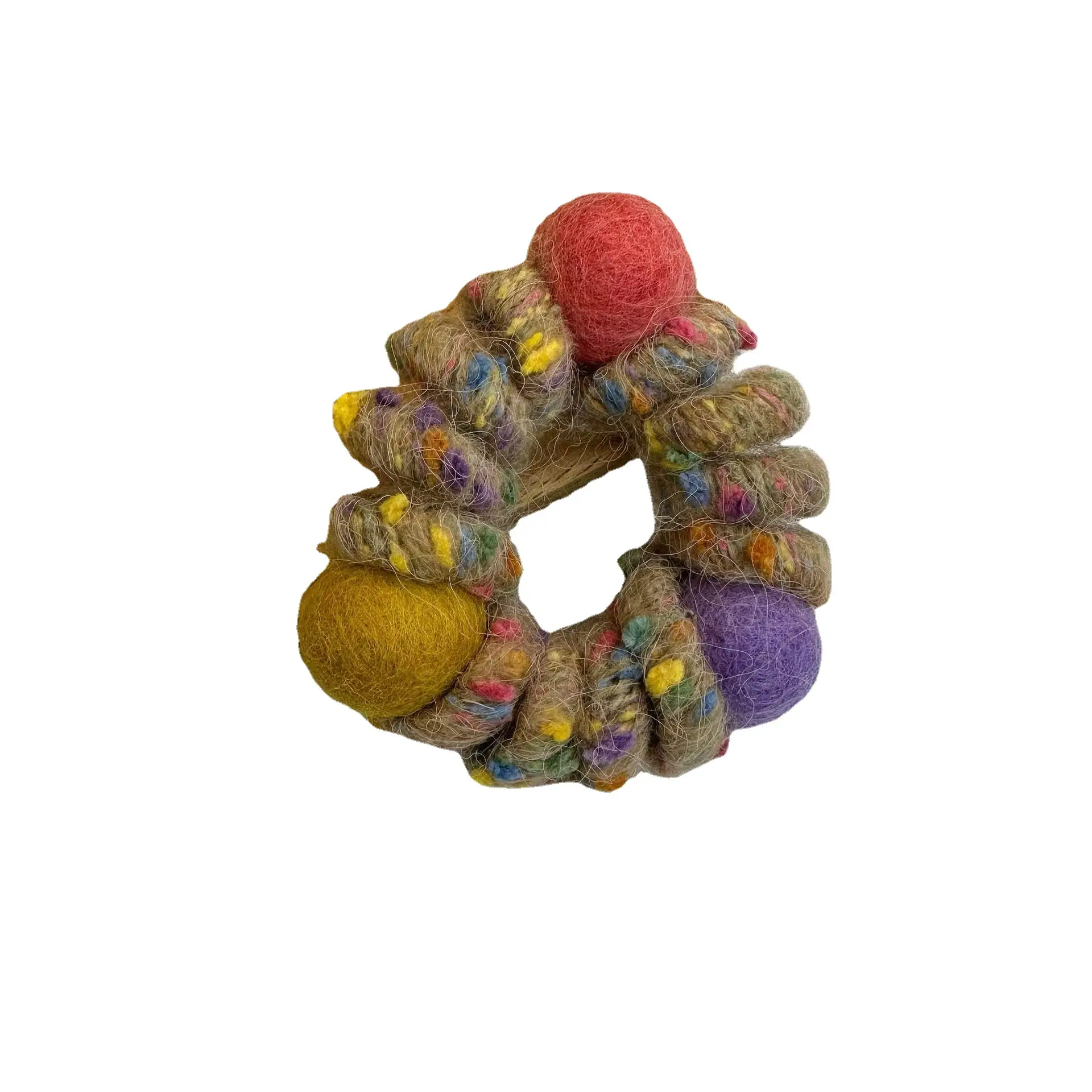 Handmade Winding Hair Rope with Colorful Balls - Image 14