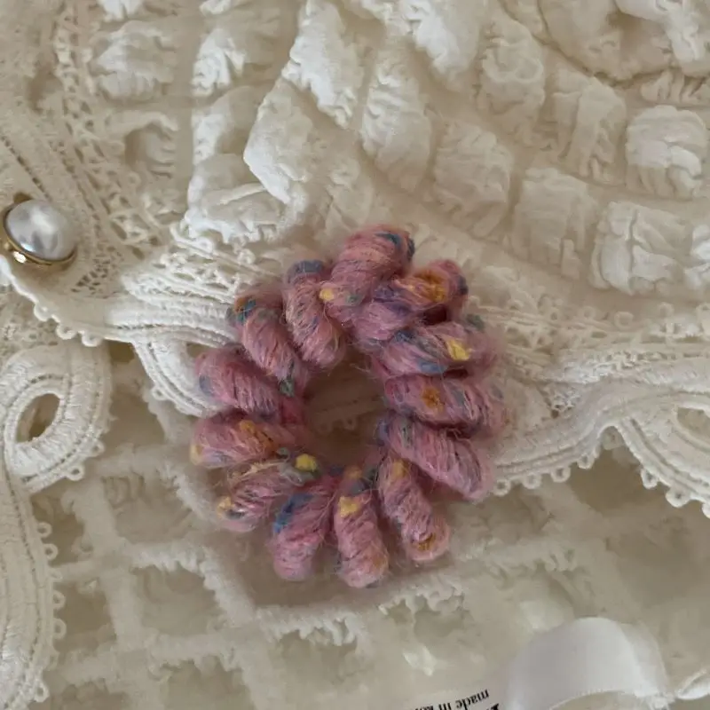 Handmade Winding Hair Rope with Colorful Balls - Image 2