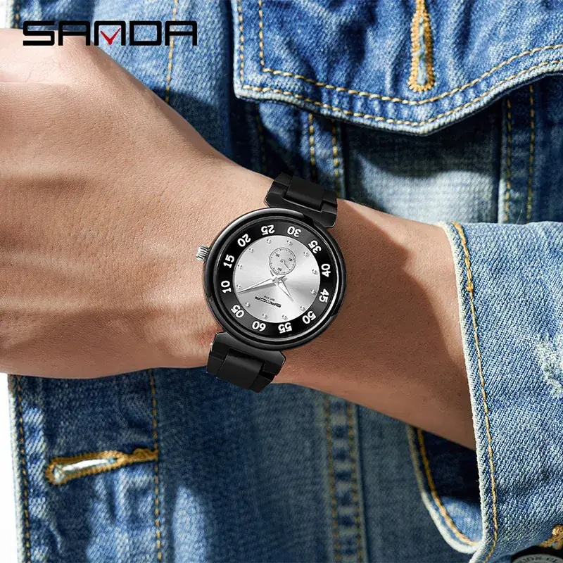Sanda Luminous Women's Quartz Watch Black - Image 9