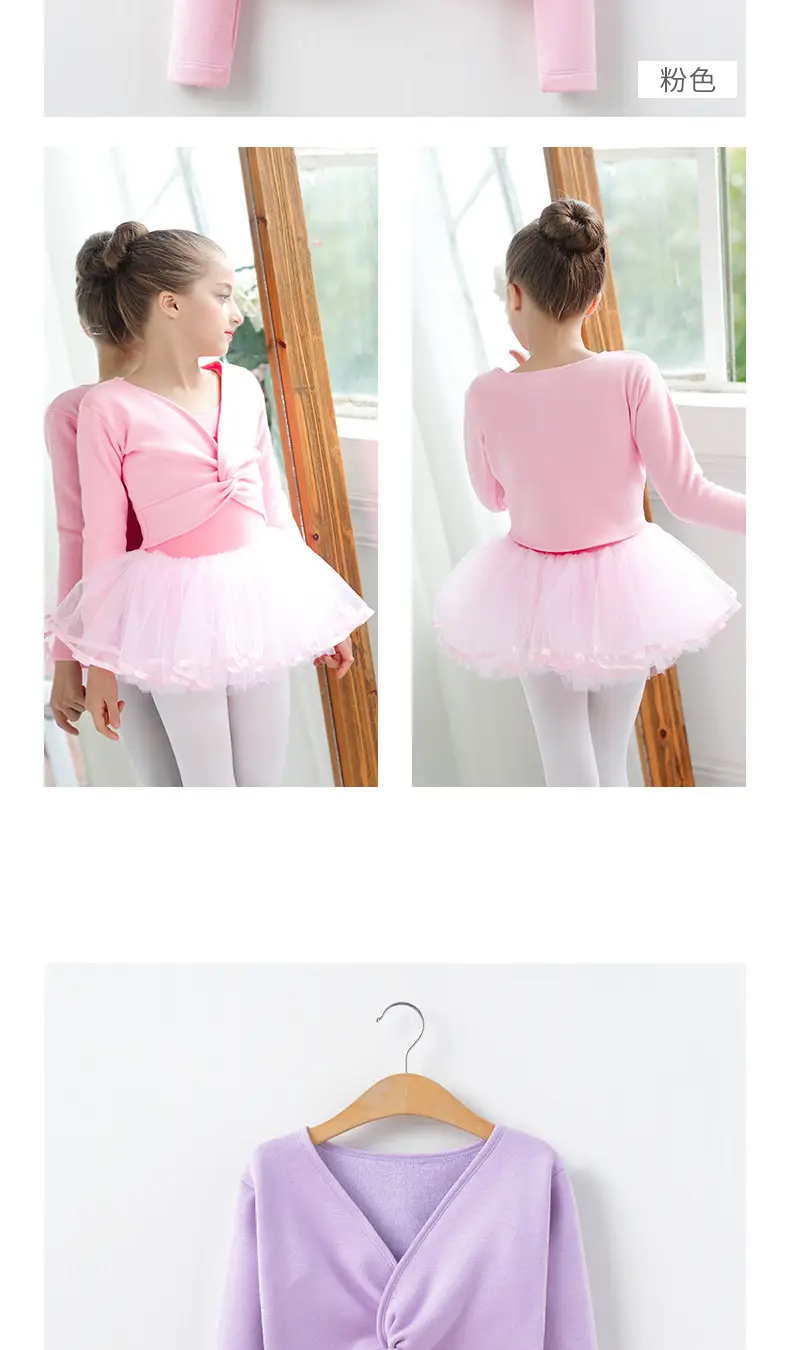 Light Blue V-Neck Dance Sweater for Girls — feature 13