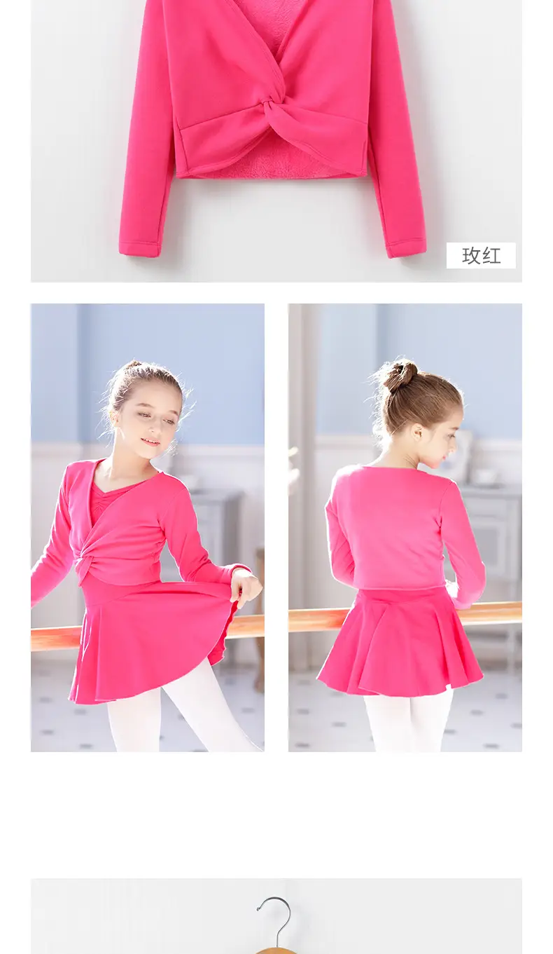 Light Blue V-Neck Dance Sweater for Girls — feature 15