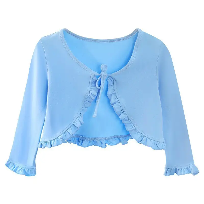 Light Blue V-Neck Dance Sweater for Girls - Image 12