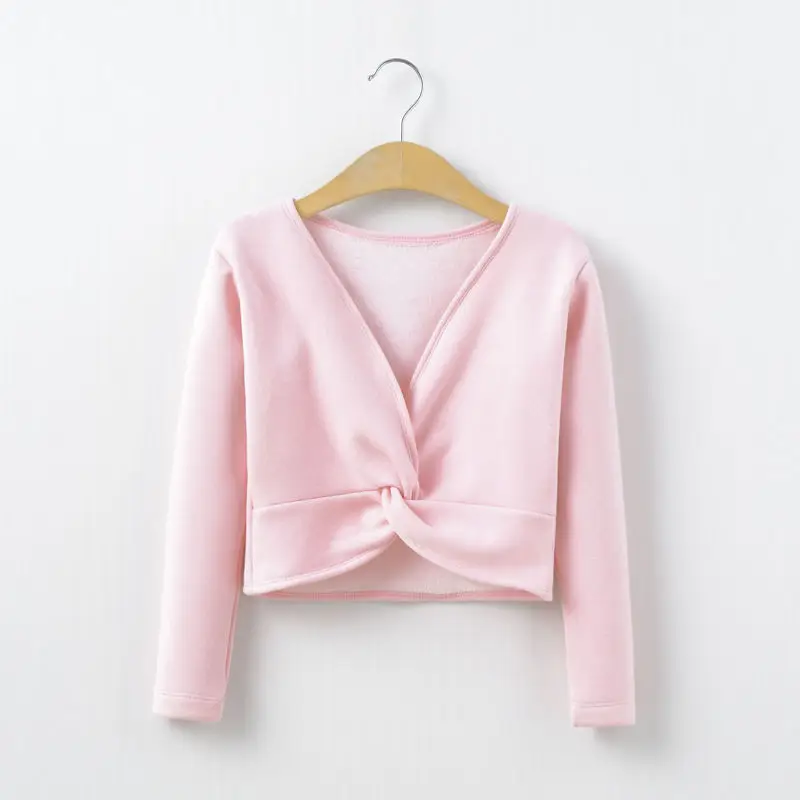Light Blue V-Neck Dance Sweater for Girls - Image 3