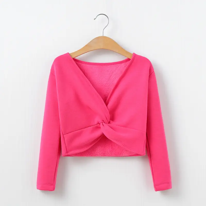Light Blue V-Neck Dance Sweater for Girls - Image 4