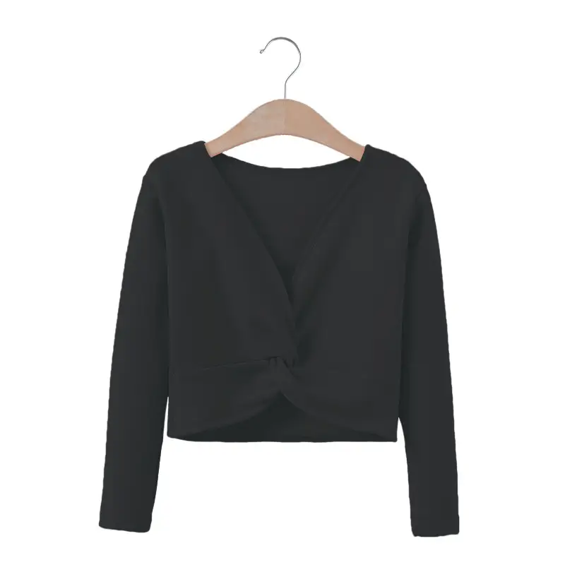 Light Blue V-Neck Dance Sweater for Girls - Image 5