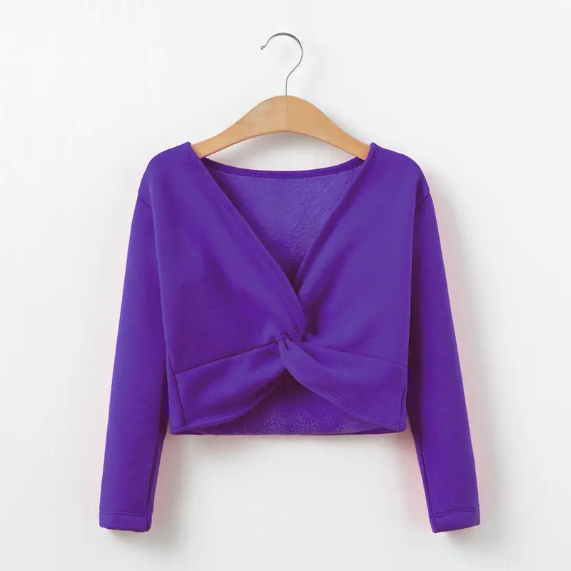 Light Blue V-Neck Dance Sweater for Girls - Image 6