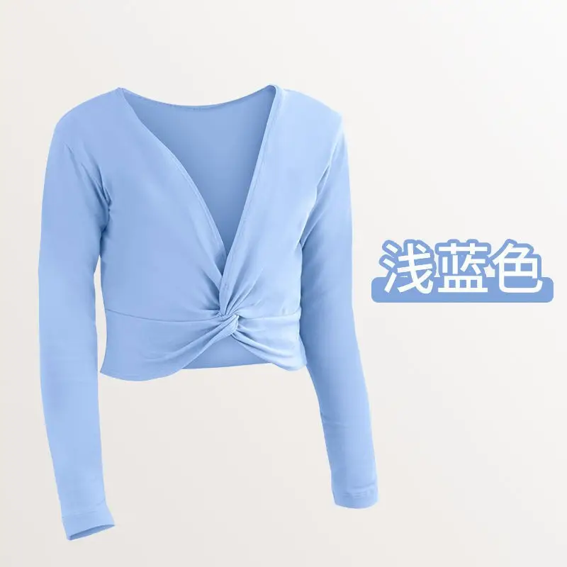 Light Blue V-Neck Dance Sweater for Girls - Image 9
