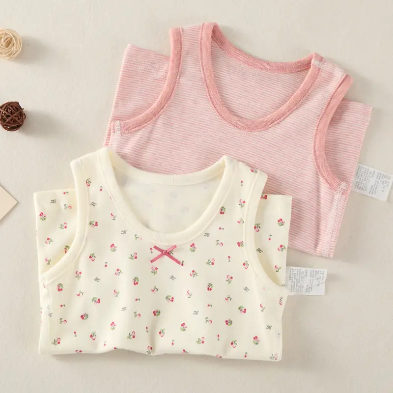 Autumn Winter Sanding Girls Vest Inner Wear Pure Cotton Base Underwear - Image 4