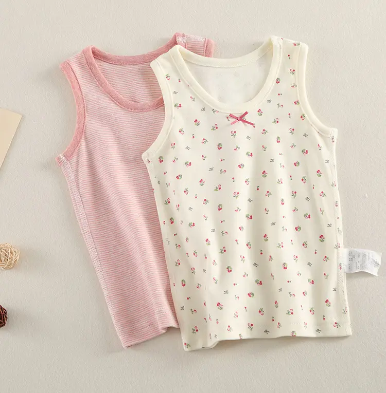 Autumn Winter Sanding Girls Vest Inner Wear Pure Cotton Base Underwear — feature 2