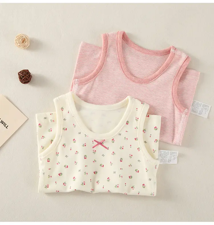 Autumn Winter Sanding Girls Vest Inner Wear Pure Cotton Base Underwear — feature 3