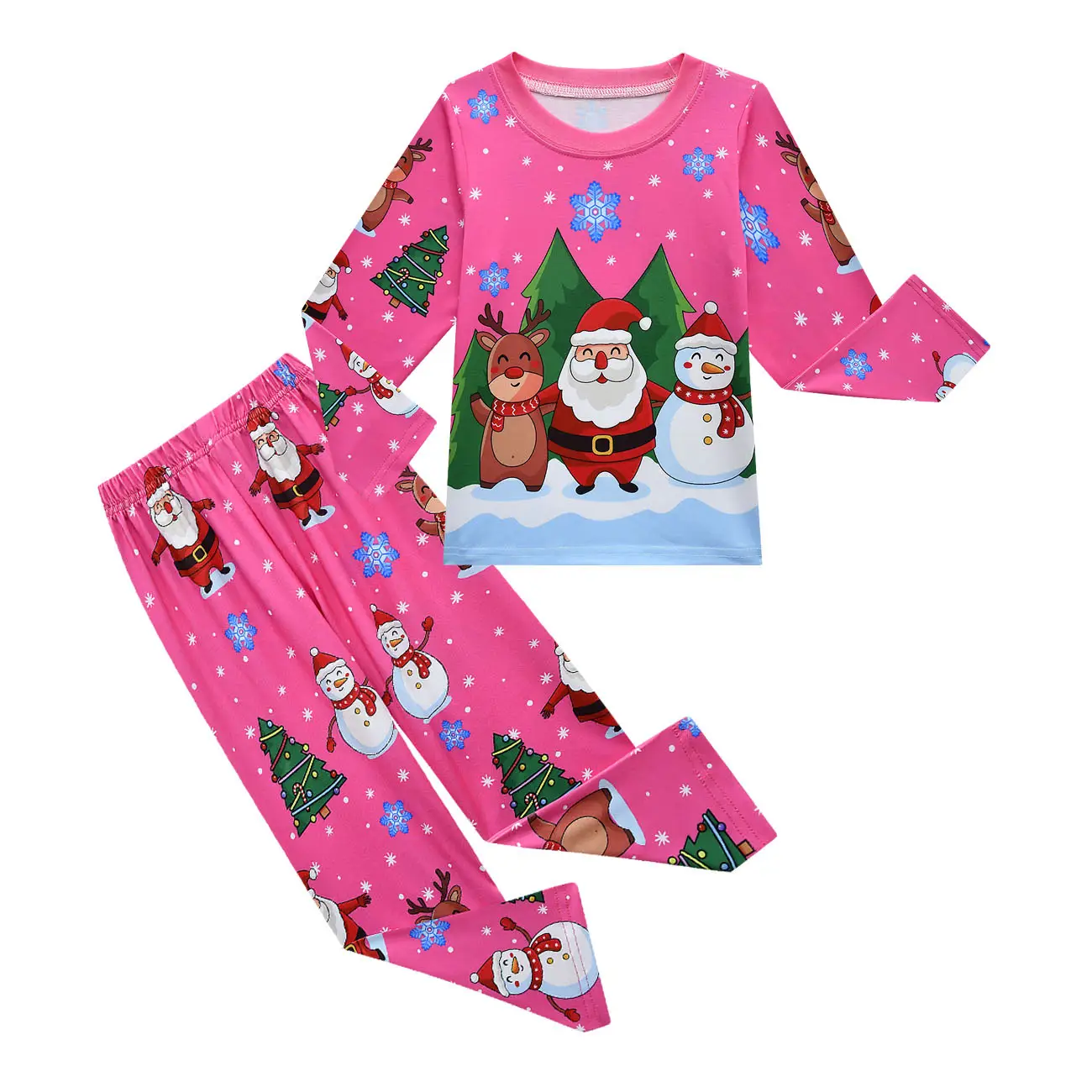 Christmas Cosplay Pajama Set Red Long Sleeve Pants