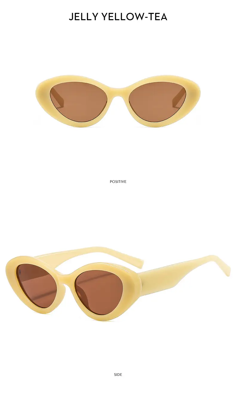 Niche Cat's Eye Sunglasses Jelly Color Fashion Street Photography — feature 14