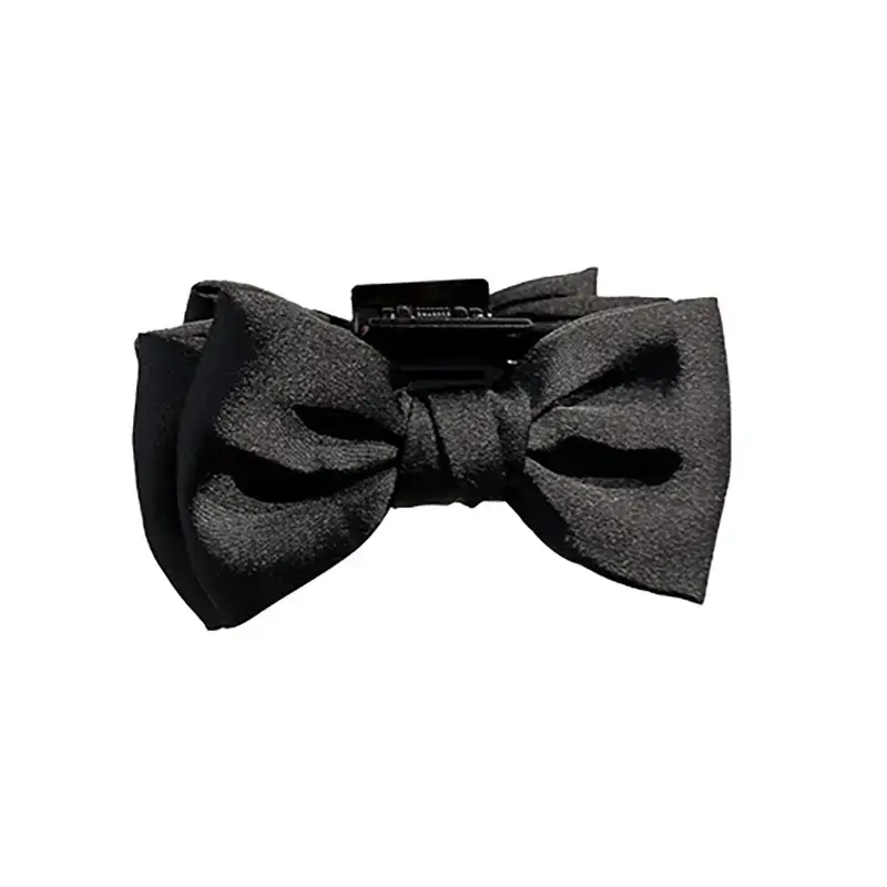 Black Bow Hairpin for Women Autumn Winter High-End Grabber Clip - Image 16