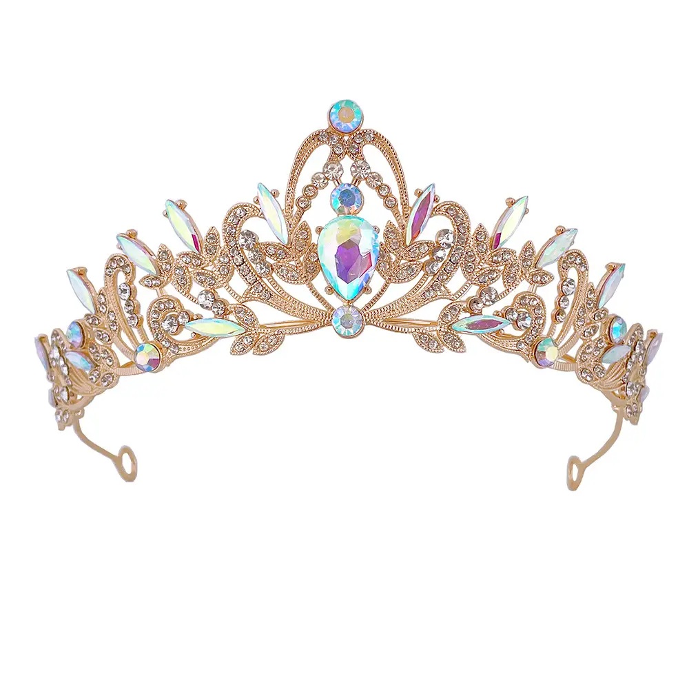 Vintage Crown Mori White Yarn Headband with Diamond Headband - Image 10