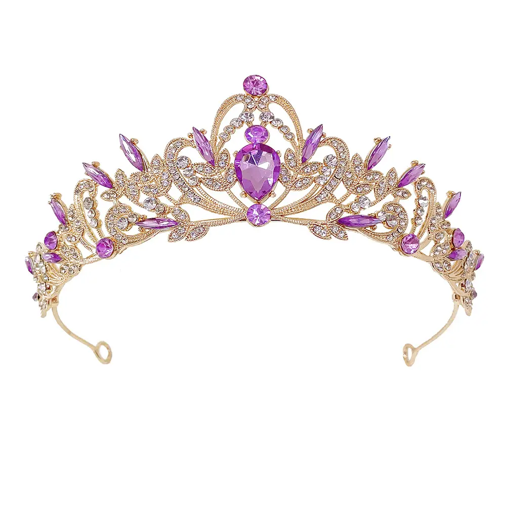 Vintage Crown Mori White Yarn Headband with Diamond Headband - Image 4