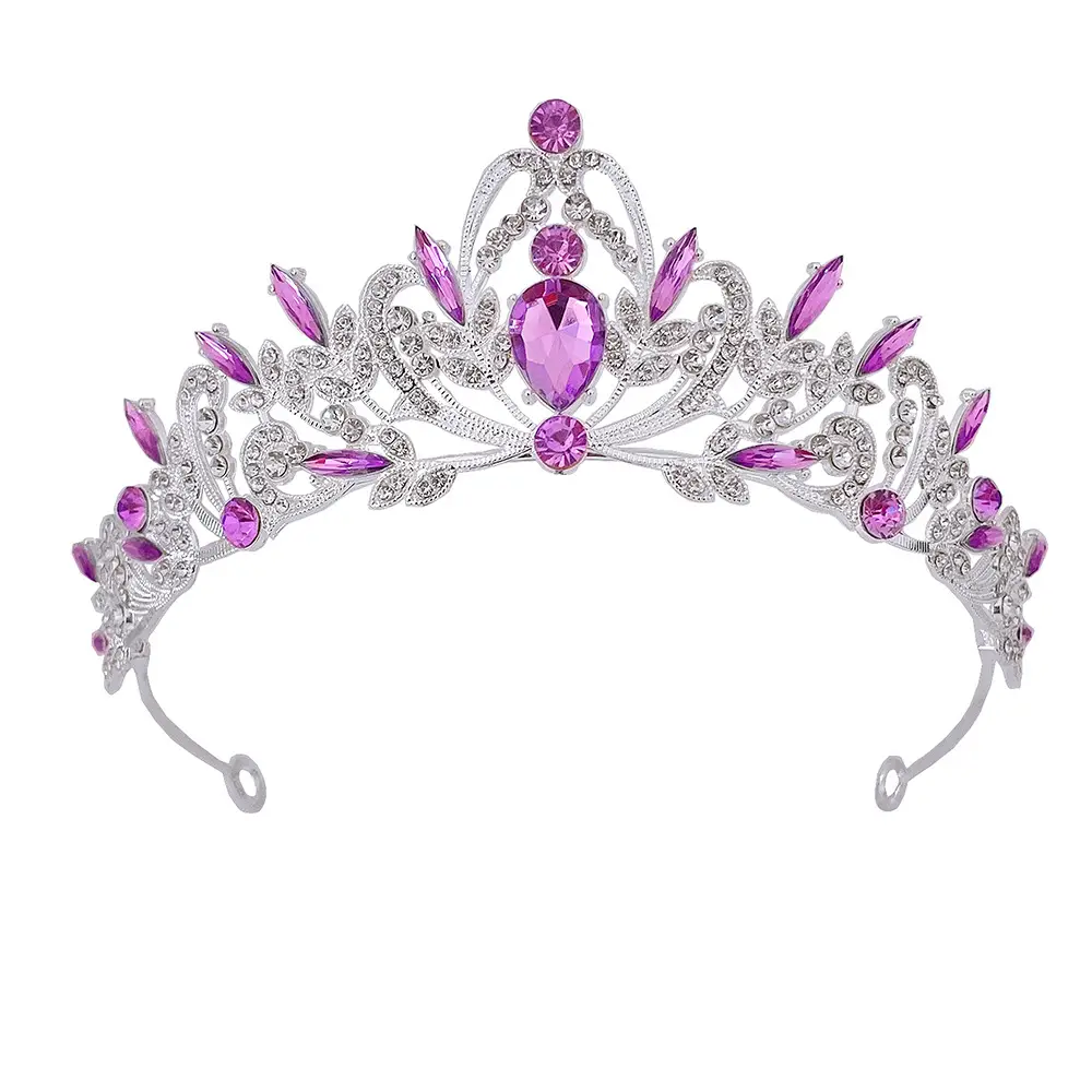 Vintage Crown Mori White Yarn Headband with Diamond Headband - Image 5