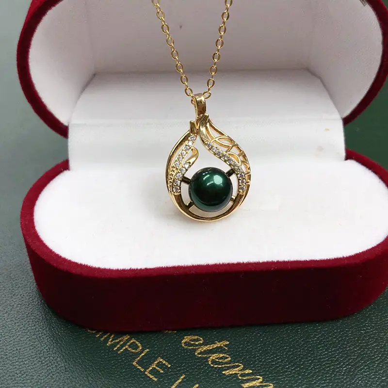 Freshwater Pearl Pendant Women's Gold Chain Jewelry - Image 4