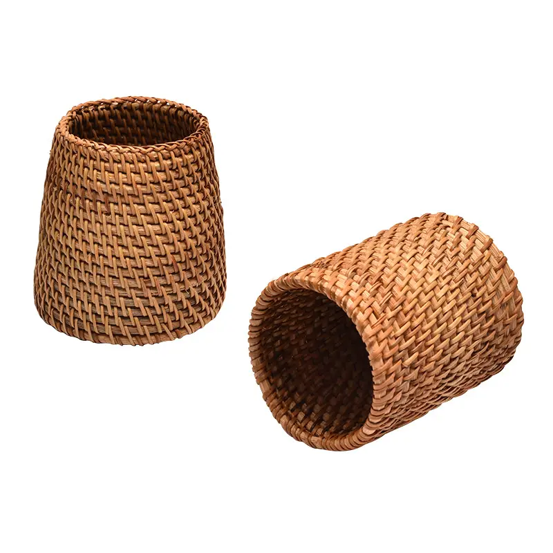 Rattan Pen Holder for Office & Cosmetics Storage - Image 8