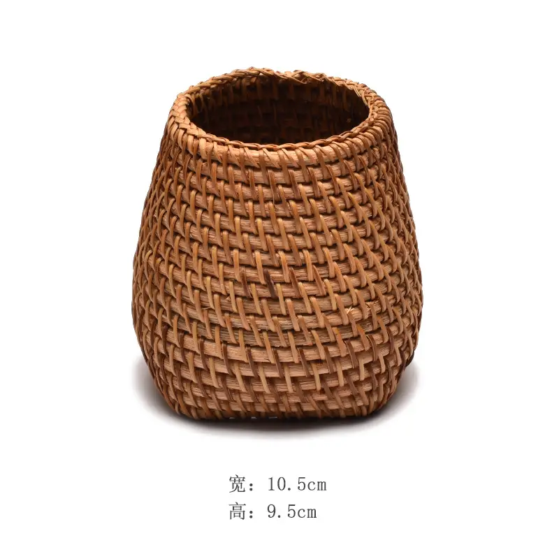 Rattan Pen Holder for Office & Cosmetics Storage - Image 3