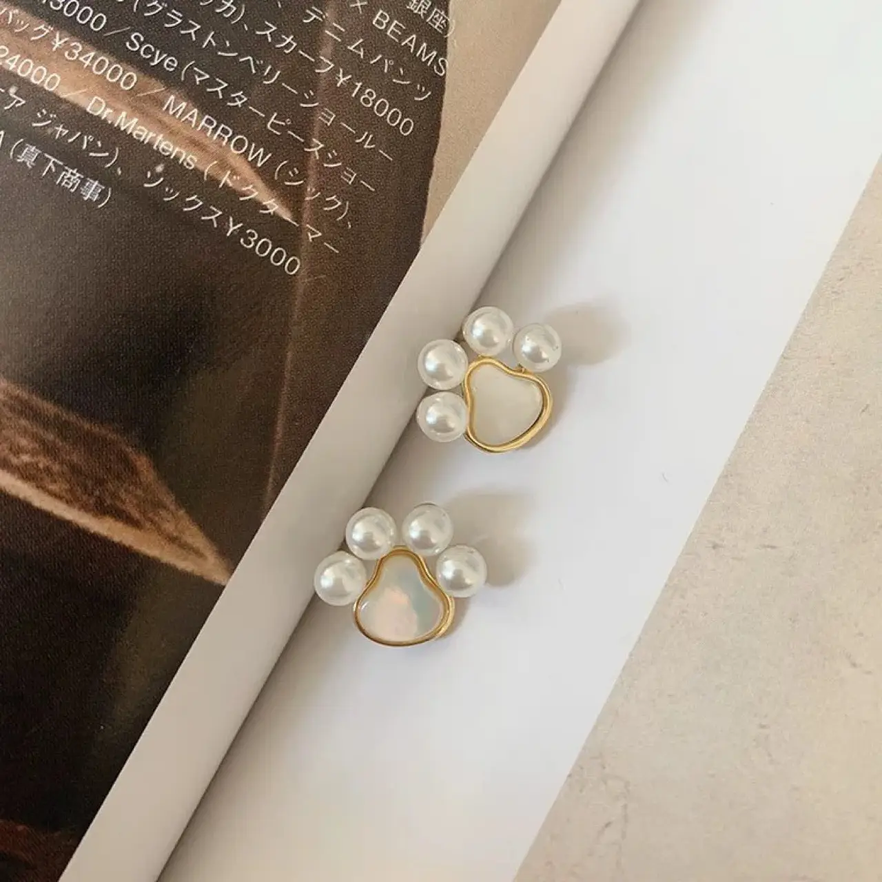 Cat Claw Pearl Earrings for Women 925 Silver - Image 5