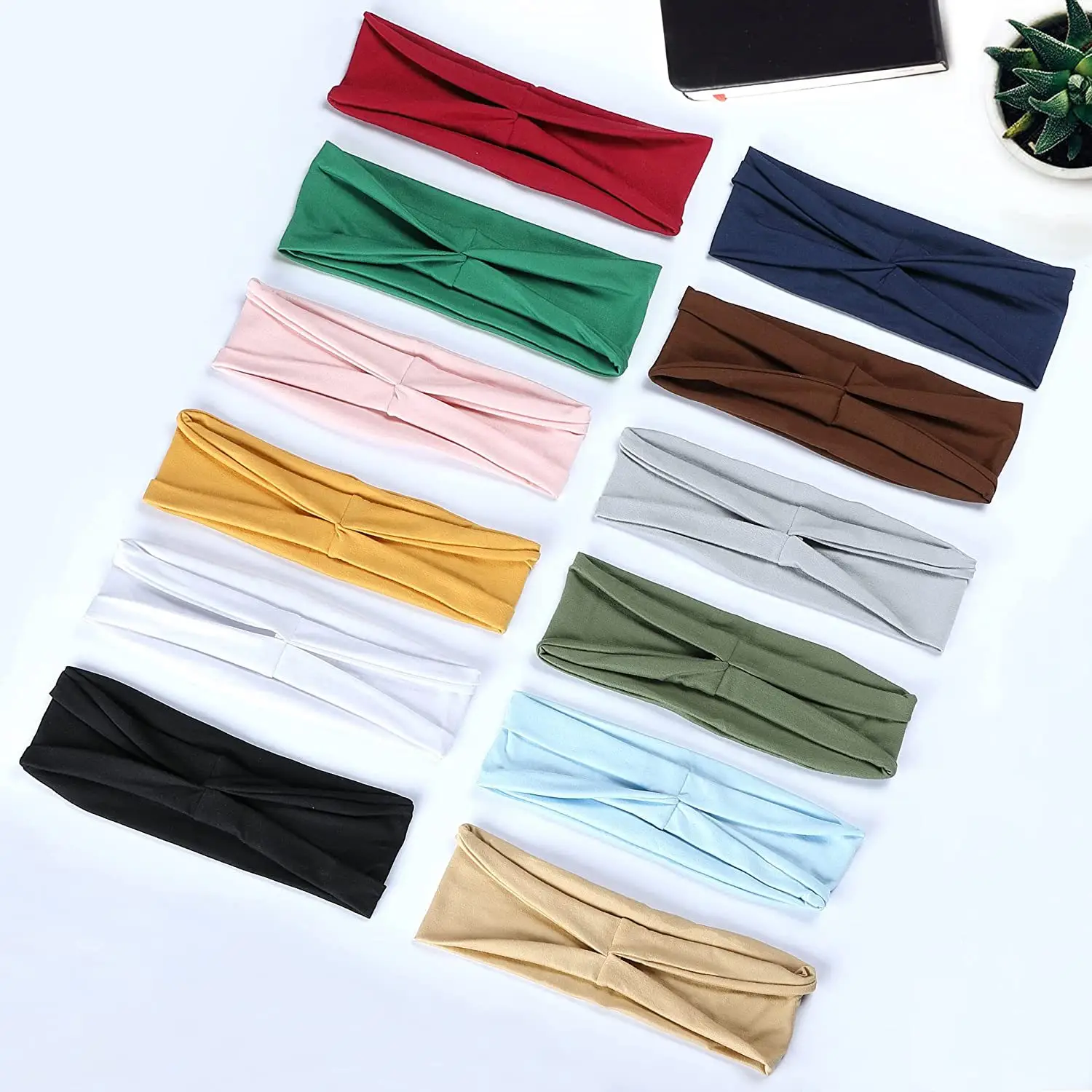 Red Sweat Absorbing Headband for Men Women Running Fitness - Image 25