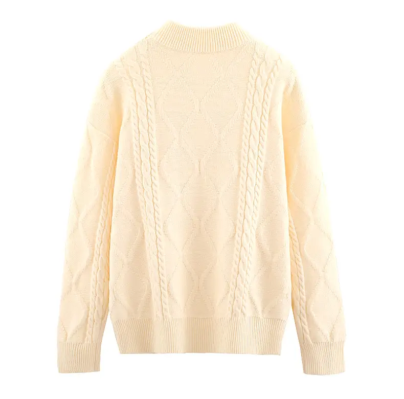 Red Cable-Webbed Sweater for Family of Three — feature 22