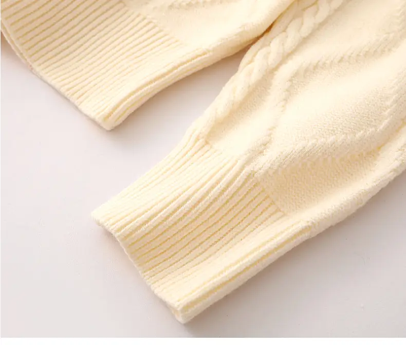 Red Cable-Webbed Sweater for Family of Three — feature 24