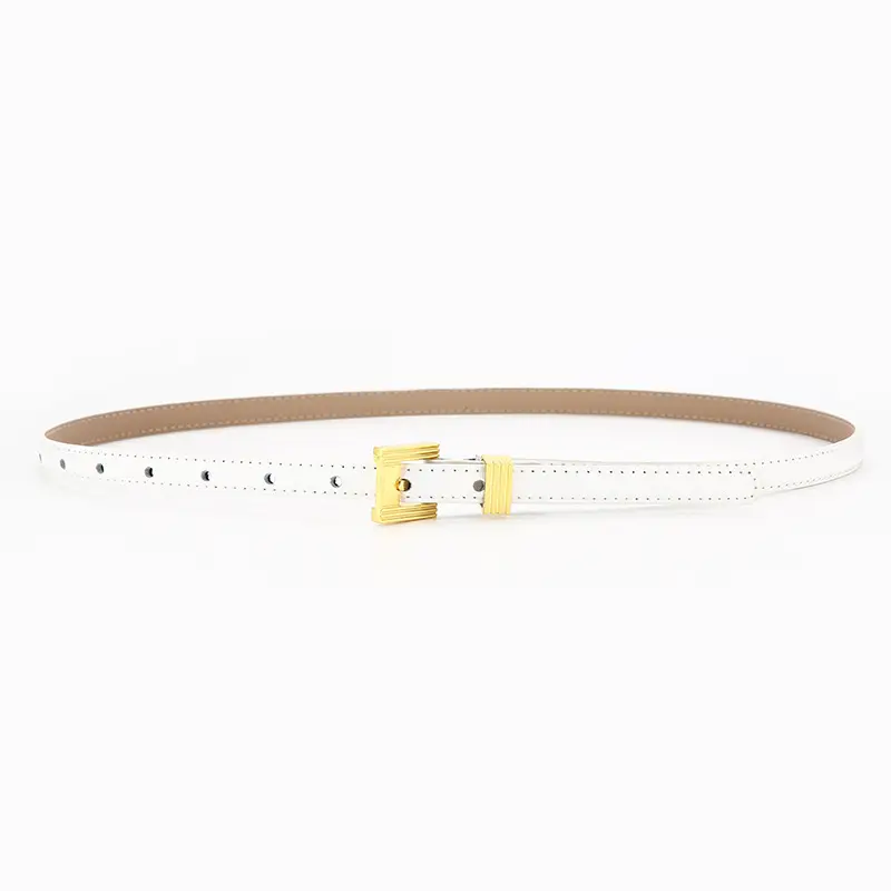 Women's Gold Plated Genuine Leather Belt