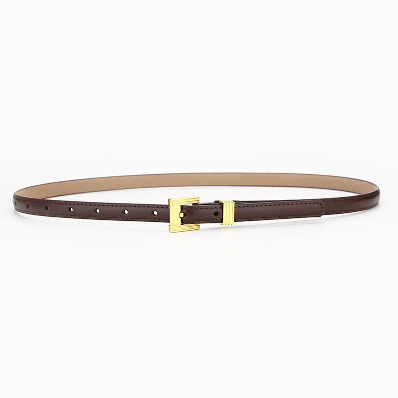 Women's Gold Plated Genuine Leather Belt